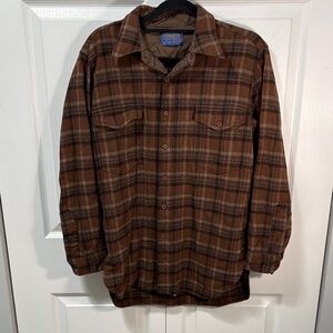 Pendleton Brown Plaid Shirt Jacket